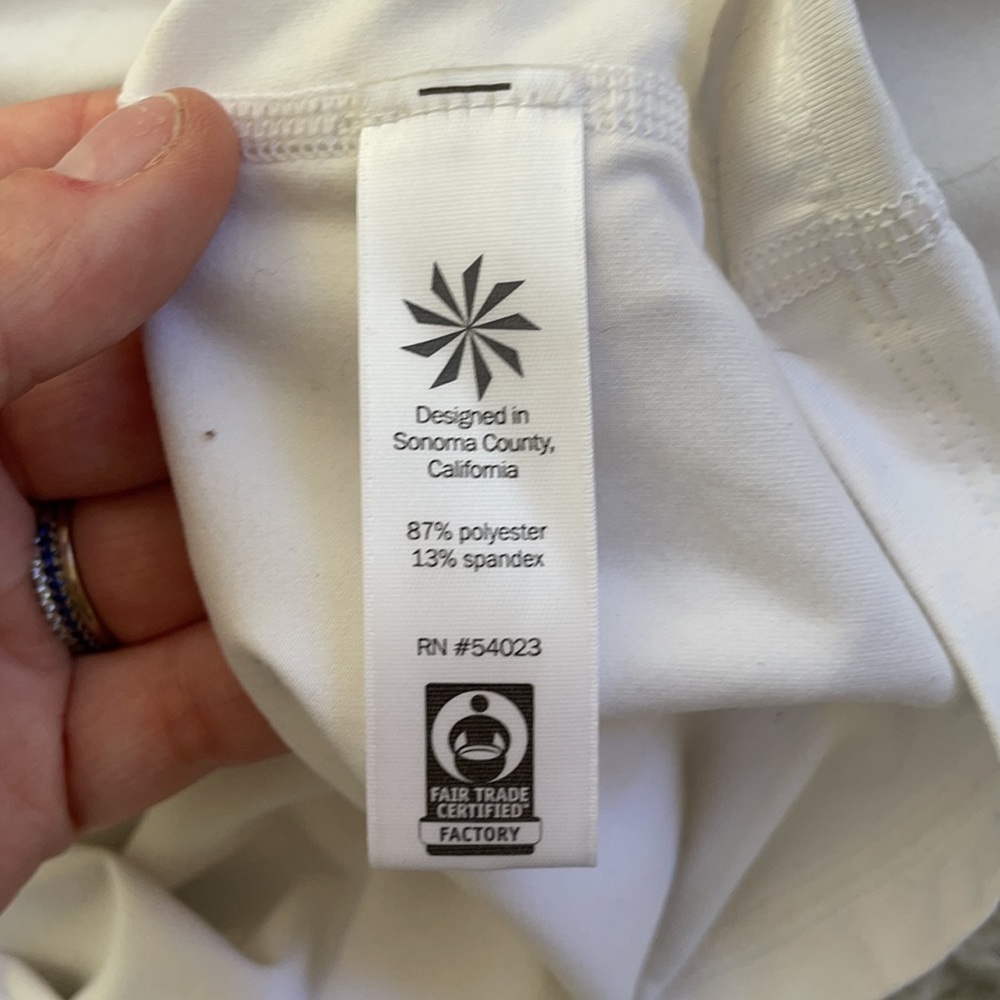 Athleta high neck long racerback white tank - Picture 6 of 6